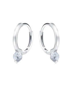 CZ Silver Huggies Earring HO-2692